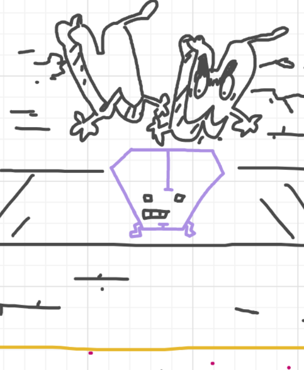 A panel from I've Been Everywhere, Man, episode nine of the Board Boards object show by Furretwalk/WalkingFurret.